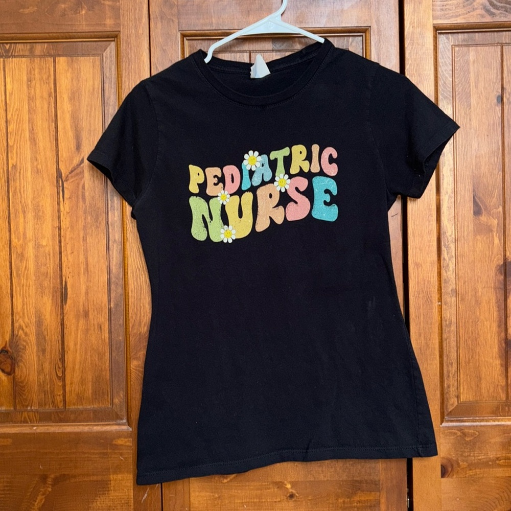 Black Pediatric Nurse Graphic Tee